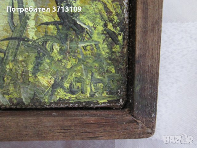 Картина миниатюра масло, платно, подпис, снимка 5 - Декорация за дома - 44066677