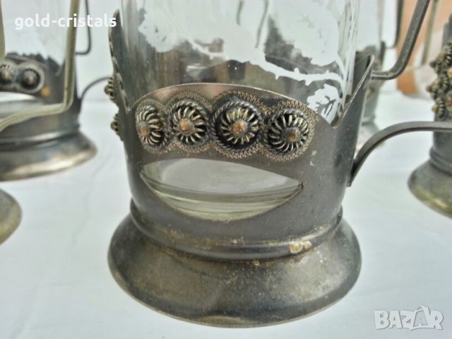 ретро руски стакани подстакани филигран, снимка 11 - Антикварни и старинни предмети - 27240259