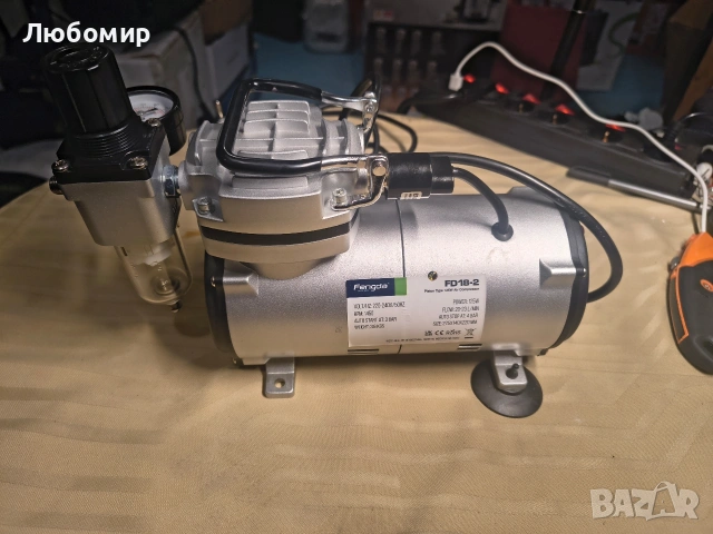 аерограф Fengda FD-18-2с компресор, мощен въздушен поток и въздушно налягане, , снимка 10 - Компресори - 53261226