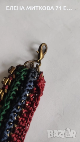 Масивно колие на ZARA с цветни кристали и ръчно изплетена яка върху метална основа, снимка 10 - Колиета, медальони, синджири - 53419537