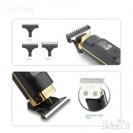 Maшинка за подстригване VGR V-985, дисплей, 3 приставки, 5W, USB зареждане, снимка 3 - Машинки за подстригване - 43765260