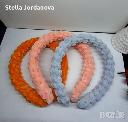 ✨ Ръчно изплетени диадеми – стил и нежност във всеки детайл ✨, снимка 6 - Шноли, диадеми, ленти - 53037034