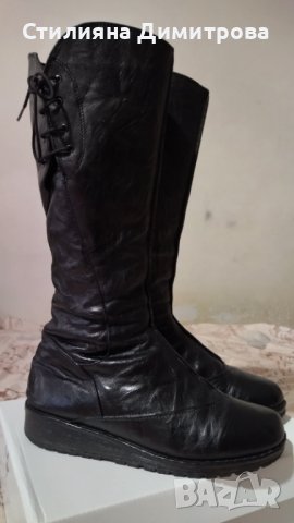 Ботуши 36 номер естествена кожа (23 см), снимка 3 - Дамски ботуши - 39030953
