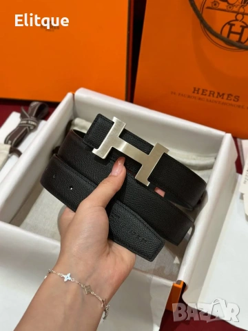 колани от естествена кожа в кутия hermes 