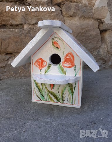 дървени рисувани къщички за птици, снимка 12 - Други - 14278090