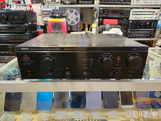 Усилвател DENON PMA-560 Две по 110 вата на 4 ома. В отлично техническо и визуално състояние., снимка 2 - Ресийвъри, усилватели, смесителни пултове - 52400429