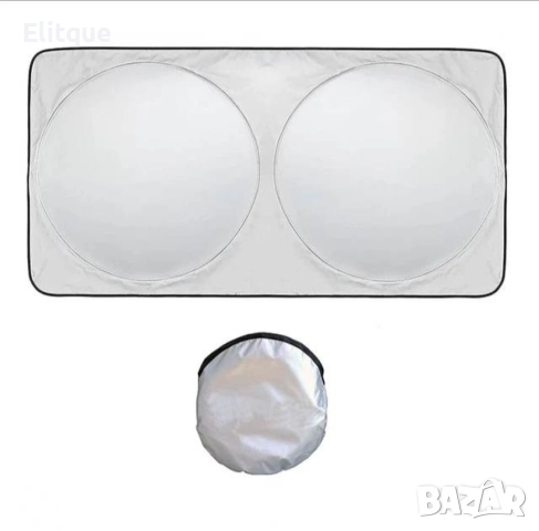 Автомобилен сгъваем двоен сенник за предното стъкло на кола, снимка 2 - Други стоки за дома - 52854630