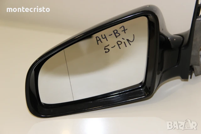 Ляво огледало Audi A4 B7 (2004-2007г.) 5 пина / Черно Черен / 8E1858531Q, снимка 2 - Части - 51090100