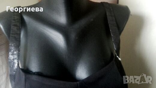 Нова черна рокля със сребристи презрамки ПРОМОЦИЯ 👗🍀M/L,L👗🍀 арт.310, снимка 2 - Рокли - 27707426