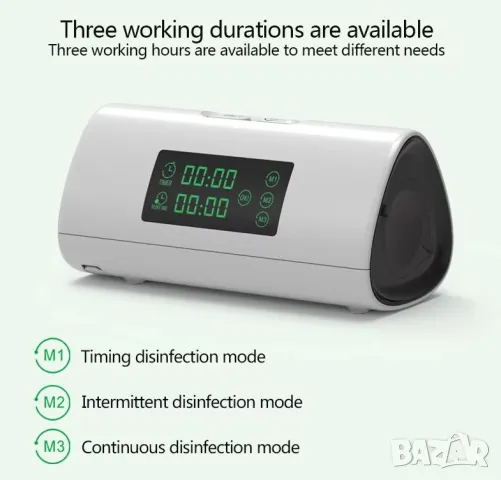 Озонов Дезинфикатор за BiLevel CPAP Апарат за Сънна Апнея ЦПАП Озон Генератор с Чанта +4х Накрайника, снимка 4 - Други - 48393421