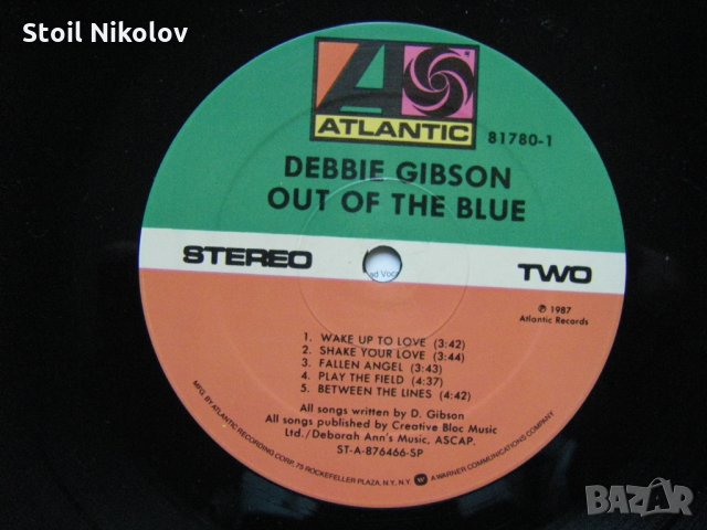 Debbie Gibson - Out Of The Blue, Atlantic ‎– 81780-1,Club Edition - Аудиофилска преса !!!, снимка 4 - Грамофонни плочи - 35460522