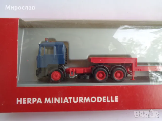 HERPA H0 1/87 MAN КАМИОН ТИР РЕМАРКЕ ИГРАЧКА МОДЕЛ, снимка 2 - Колекции - 47420965