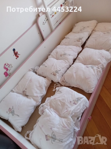Обиколници за детски легла,матрак от алое вера и чаршафчета, снимка 2 - Спално бельо и завивки - 51496097