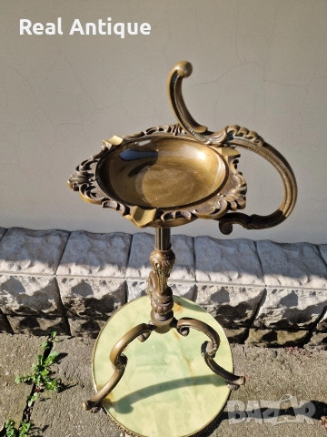 Уникален антикварен френски бронзов подов пепелник , снимка 4 - Други ценни предмети - 52803950