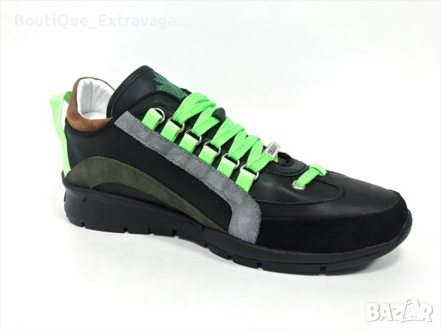 Мъжки обувки Dsquared Black/Green !!!, снимка 3 - Маратонки - 44032970