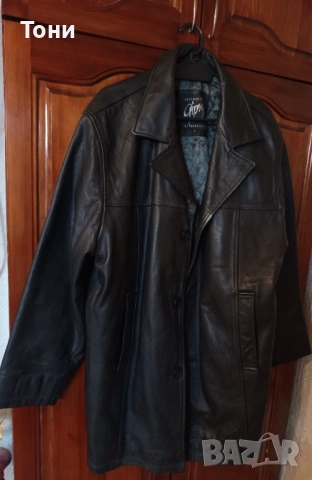Ново Мъжко Зимно Яке Изцяло от Естествена Кожа L, снимка 2 - Якета - 53186347