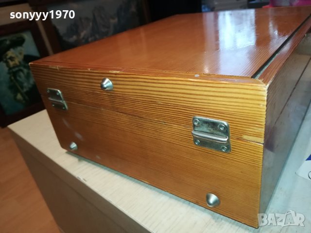 ГРАМОФОН В ДЪРВЕН КУФАР 0512231206, снимка 5 - Грамофони - 43282124