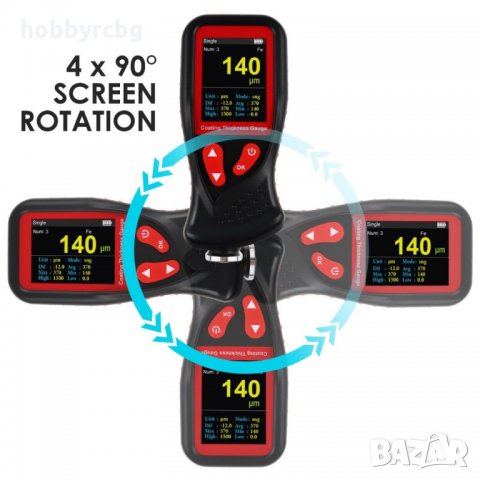CTM-275 Уред за измерване на дебелината на автобоя, HD цветен дисплей, снимка 5 - Други инструменти - 33331774