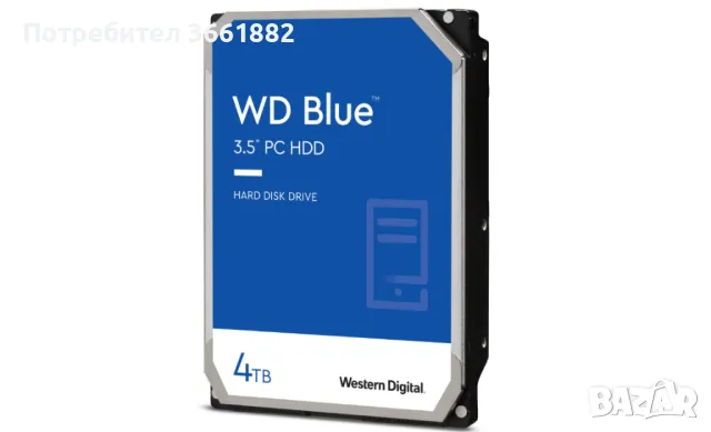 Хард диск Western Digital 4TB HDD WD Blue, снимка 6 - Твърди дискове - 49278350