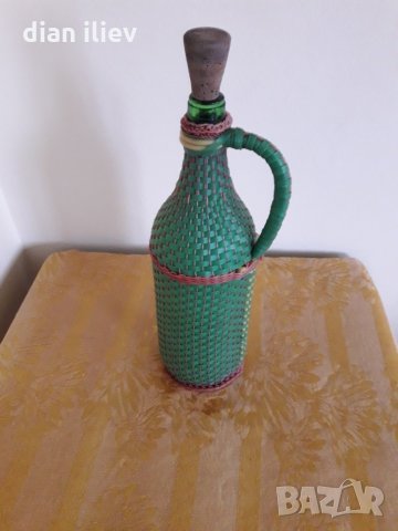 Стара плетена дамаджана, снимка 2 - Колекции - 27448035
