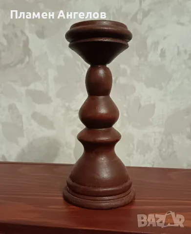 Свещник дървен, снимка 3 - Други - 49305323