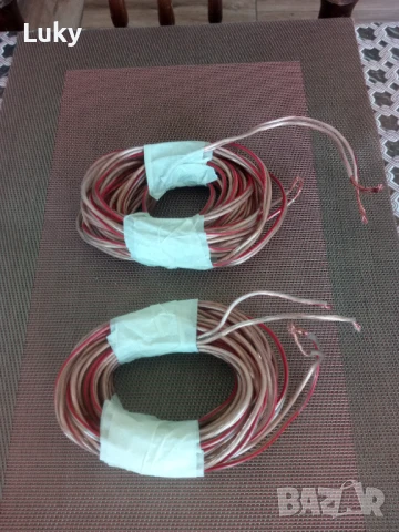Оригинални,медни кабели за окабеляване на автомобил(за тонколони).Цената е за двата.