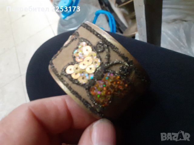 Стара турска месингова гривна, снимка 1