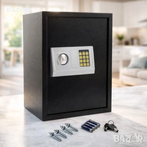 Електронен сейф 43L с аварийни ключове и монтажни болтове – Сигурност и защита за ценни вещи, снимка 5 - Други - 53201667