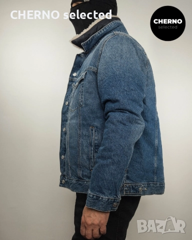 Дънково яке TOMMY JEANS Ryan Sherpa 3-in-1 Denim Trucker Jacket – Размер XL – Ново с етикети, снимка 4 - Якета - 52859428