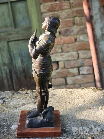 Бронзова Фигура на O.Ruffony Jeanne d'Arc 1900-1920г, снимка 11 - Статуетки - 52021649