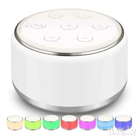 Уред за бял шум за бебе, с нощна лампа и 34 мелодии, до над 36 часа на работа, снимка 2 - Детски нощни лампи - 52064395