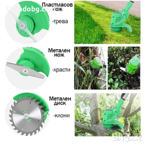 Немски Акумулаторен Тример WerkBull /36V 8Ah/ Косачка за Трева с 2бр батерии + 7 подаръка, снимка 2 - Други инструменти - 52108013