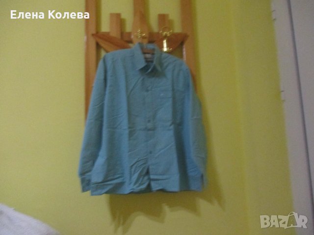Мъжка синя риза, снимка 2 - Ризи - 34785390