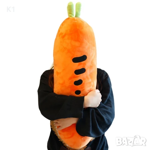 Голяма Плюшена играчка Морков 60см, плюшен морков, снимка 2 - Плюшени играчки - 51242028
