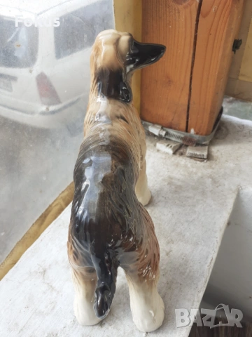 Порцеланова статуетка фигура куче хрътка маркировка порцелан, снимка 5 - Антикварни и старинни предмети - 53436236