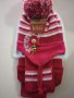 Комплект шапка шал и ръкавици за бебе момиче, снимка 2