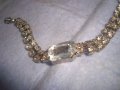 СРЕБРИСТА ВИНТИДЖ ГРИВНА с ФАСЕТИРАНИ БЛЕСТЯЩИ КРИСТАЛИ 7634, снимка 3