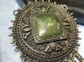 СТАР ЕМАЙЛИРАН БРОНЗОВ МЕДАЛЬОН РЕТРО ОРНАМЕНТИРАН с РОЗОВИ ПЕРЛИЧКИ 42388, снимка 9