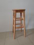 Бар стол с дървена седалка, цвят натурален / 7-008, снимка 2