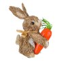 Великденска декоративна фигура Заек с морков 29см, снимка 1 - Декорация за дома - 44077811