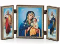 Нова Икона на Богородица Неувяхващ цвят Триптих за Любов и Здраве, снимка 1