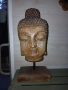 Дървена статуетка глава на Буда , снимка 1