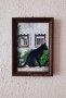 Авторска картина "Черна котка на перваза "(на остров Родос) , снимка 1 - Картини - 27055021
