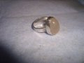 СРЕБЪРЕН СКЪПОЦЕНЕН АР ДЕКО СТИЛ ПРЪСТЕН СРЕБРО 925 АНГЛИЯ с ШЛИФОВАН ЛУНЕН КАМЪК 27237, снимка 3