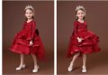 Детска официална рокля - цвят Бордо, снимка 3