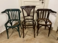 Стари столове ретро масив дърво и Закачалка виенска, снимка 2