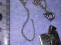 СТАРИНЕН СРЕБЪРЕН МЕДАЛЬОН РЪЧНО ГРАВИРАН с БУКВА - Д и СРЕБЪРНА ВЕРИЖКА с НУЖДА от ЛЕК РЕМОНТ 41066, снимка 8