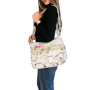 Дамска чанта с артистичен принт и регулируема дръжка, снимка 5