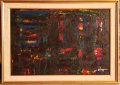 Иван Георгиев-Рембранд (1938-1994) Композиция 2 маслени бои, снимка 1 - Картини - 43501564