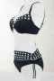 Дамски бански в черно с бял принт Meriell Club 42/D, снимка 4